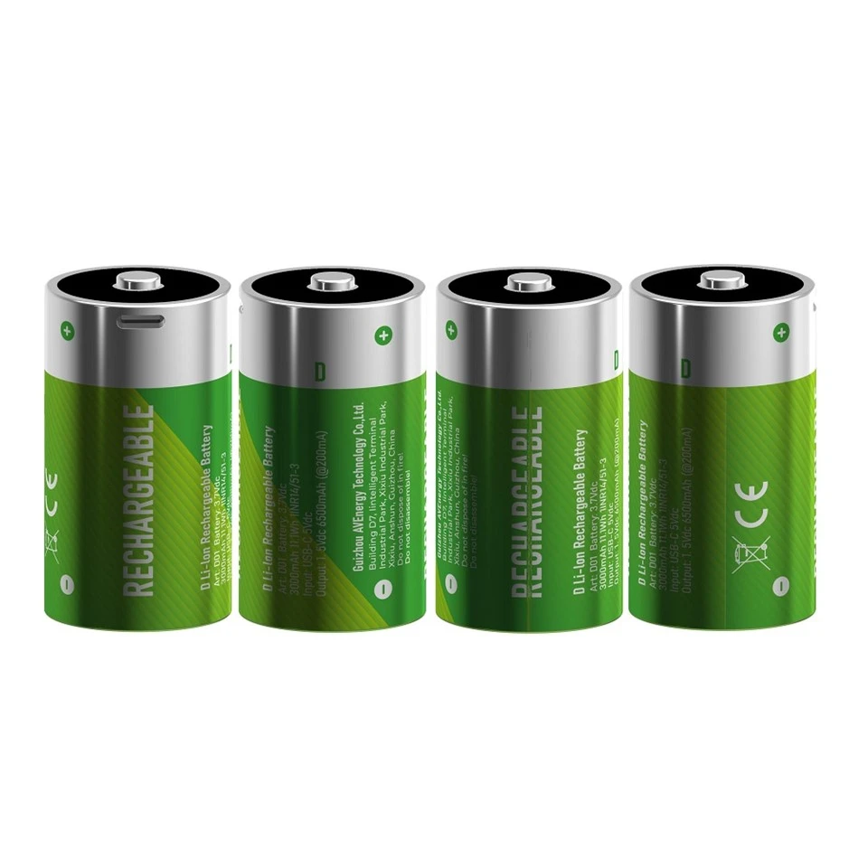 Lithium Ion D-celle genopladelig